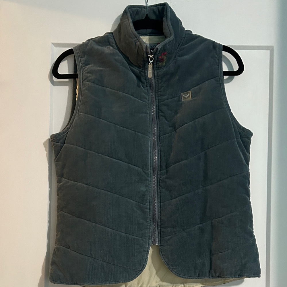 90s Quicksilver Roxy Corduroy vest sz:m - Picture 5 of 12